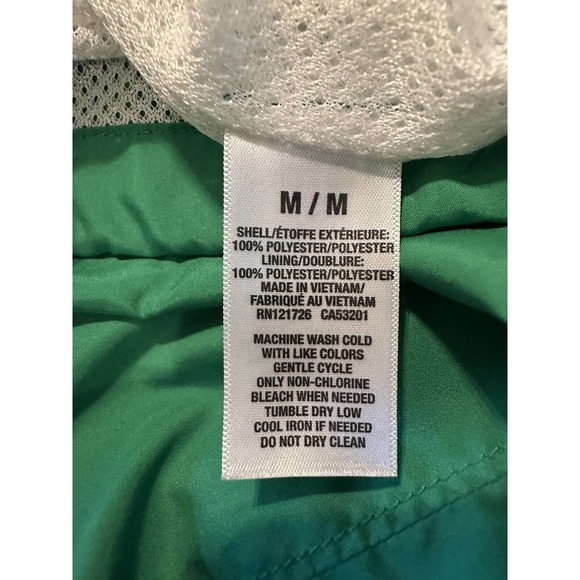 Mens Sz M/M Rain Jacket Authentic brand Aeropostale Hooded Green - Picture 7 of 8